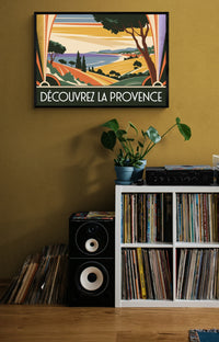 Affiche paysage provençal Art Déco années 1930