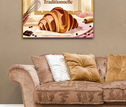affiche vintage pâtisserie traditionnelle