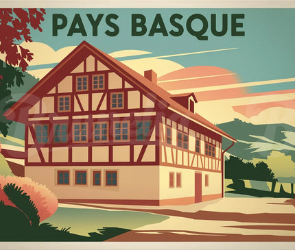 affiche vintage pays basque