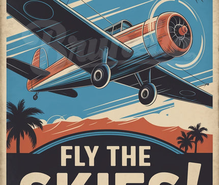 affiche vintage charme aérien