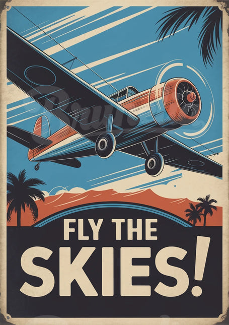 affiche vintage charme aérien