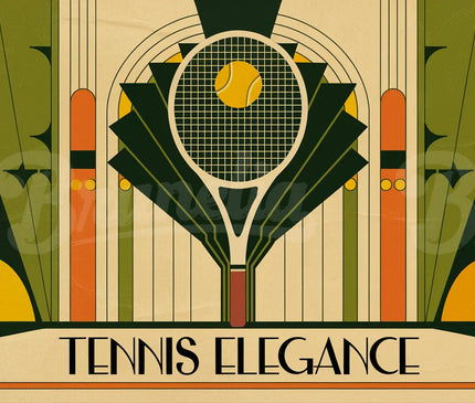 Affiche vintage accessoires de tennis 1