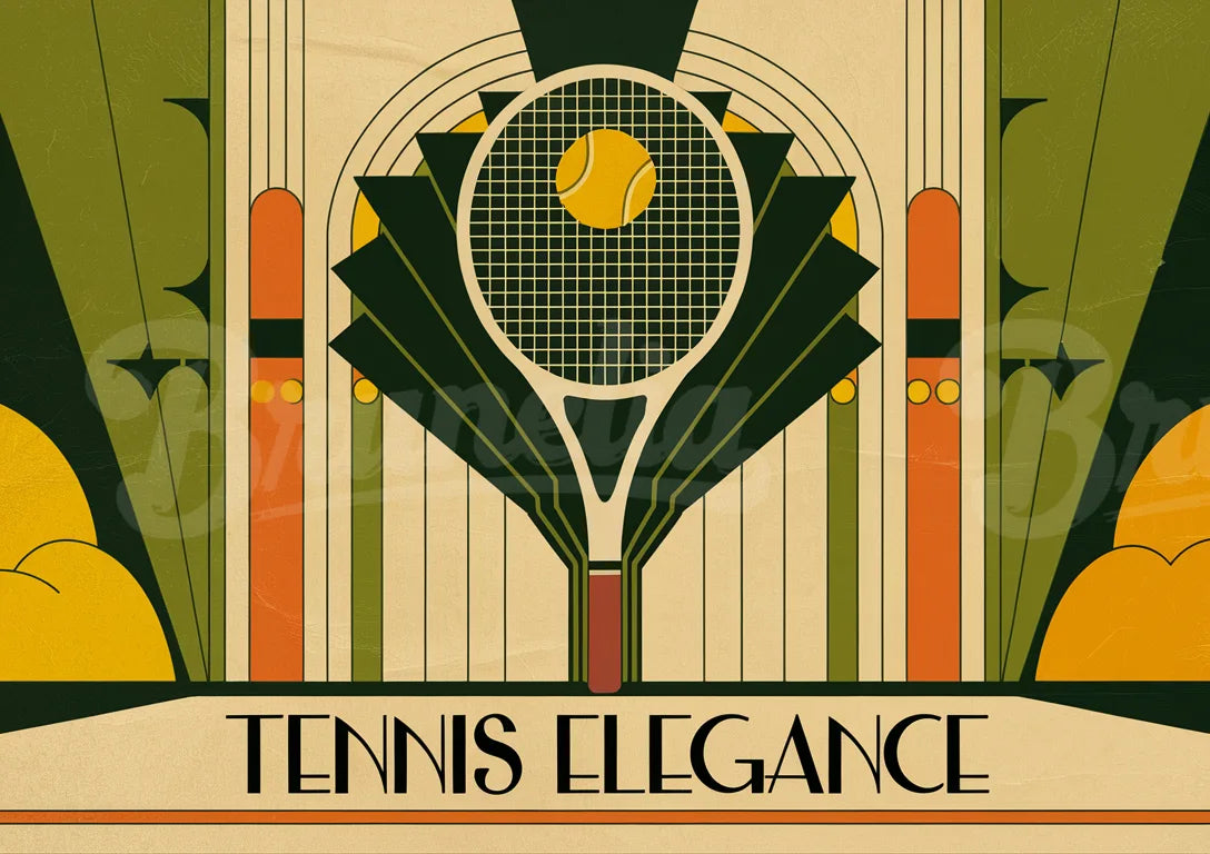 Affiche vintage accessoires de tennis 1