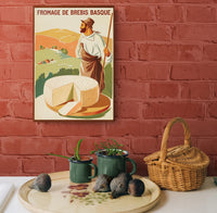 Affiche Fromage Brebis Basque années 1930 Publicitaire