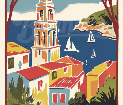 affiche collioure rétro