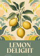 Affiche Lemon Delight avec agrumes et décor floral rétro