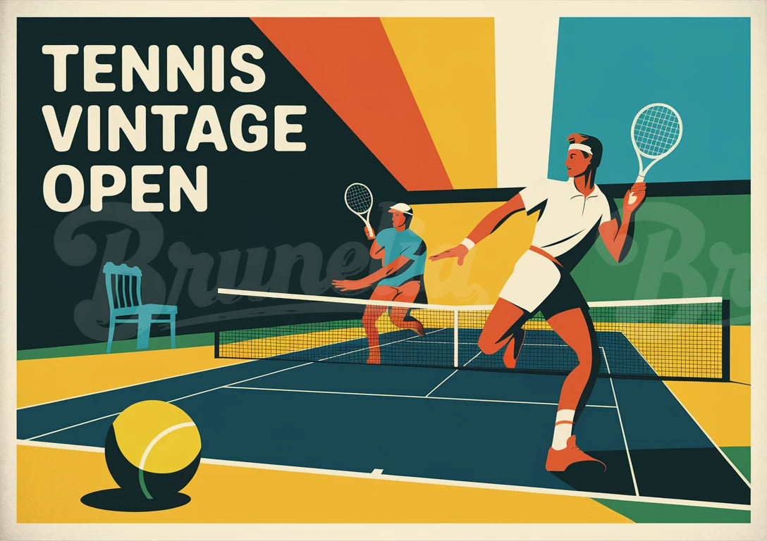 poster vintage de tennis