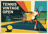 Affiche Open Tennis Tournament Style Art Déco