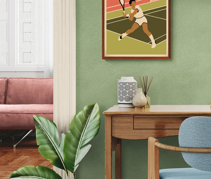Affiche vintage score de tennis