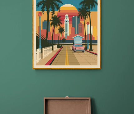 affiche vintage los angeles