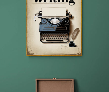 Affiche bureau écrivain vintage 1