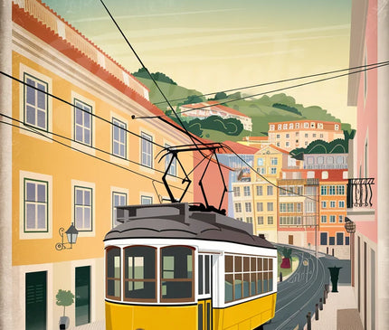affiche lisbonne vintage