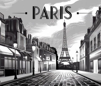 affiche retro noir et blanc