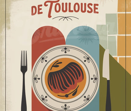 Affiche vintage saucisse de Toulouse