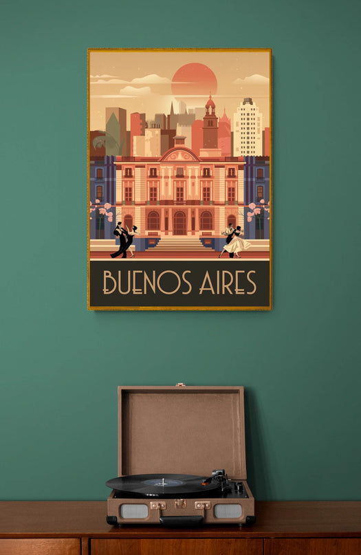 Affiche ambiance urbaine vintage Buenos Aires