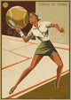 Affiche joueur de tennis art déco 1939