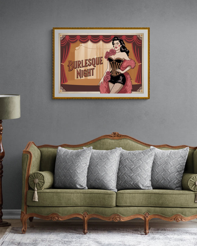 Affiche affiche burlesque vintage