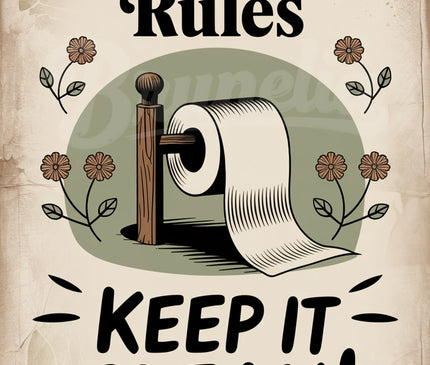 affiche déco WC rustique copie