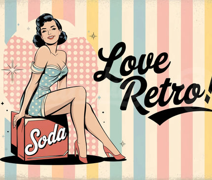 Affiche vintage silhouette rétro