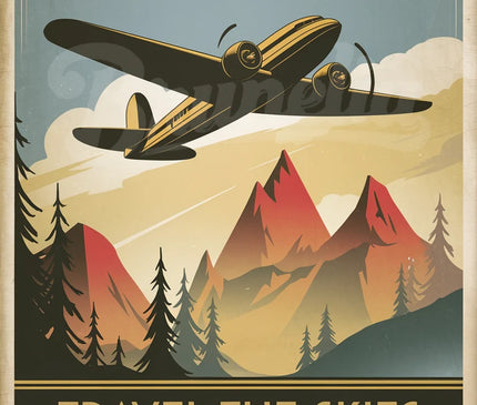 affiche aviation vintage