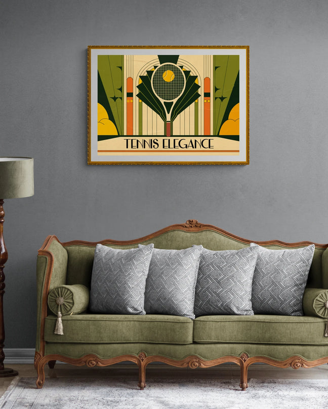 Affiche vintage accessoires de tennis 1