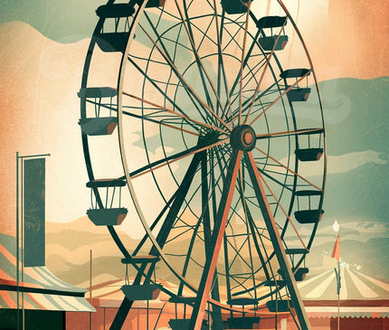 Affiche grande roue vintage