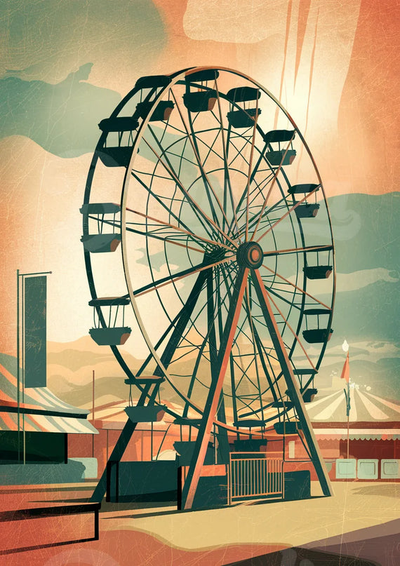 Affiche grande roue vintage