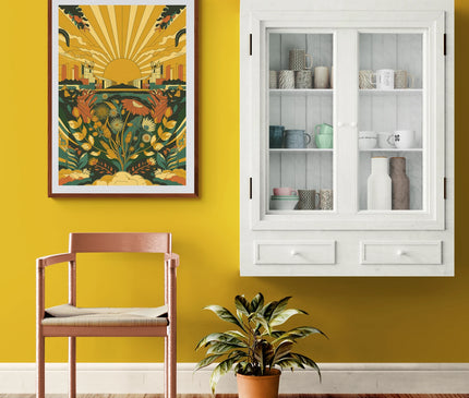 affiche vintage colorée