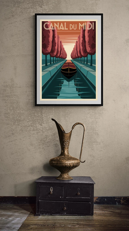 Affiche vintage canal du Midi