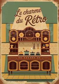 Affiche Le Charme du Rétro Cuisine Années 50