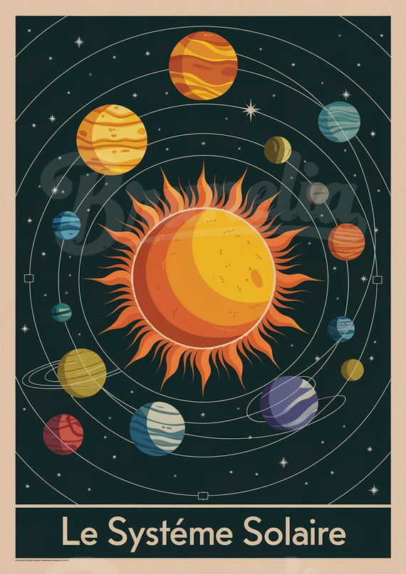 affiche ecole vintage