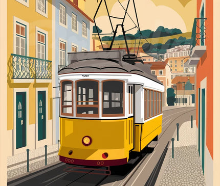 affiche vintage lisbonne