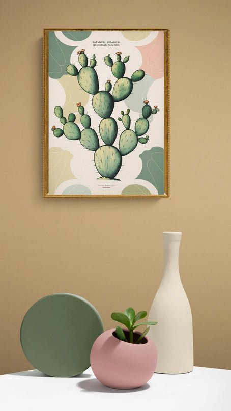 affiche vintage cactus