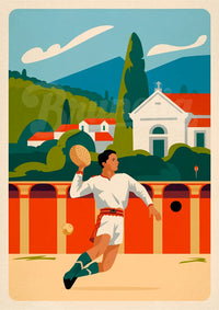 Affiche Joueur de Pelote Basque