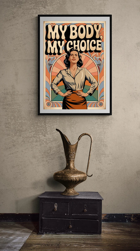 affiche féministe vintage