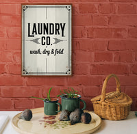 Affiche buanderie rétro Laundry Co.