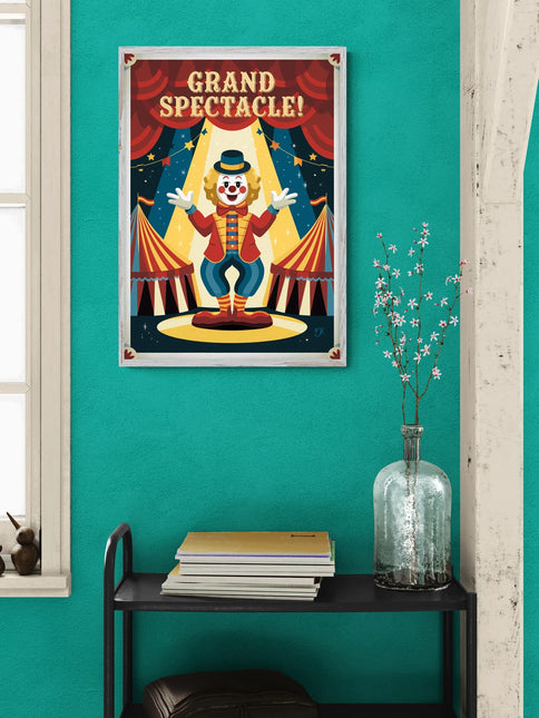 Affiche vintage mascottes de cirque