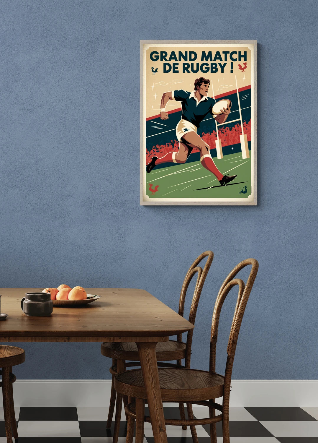 affiche rugby vintage