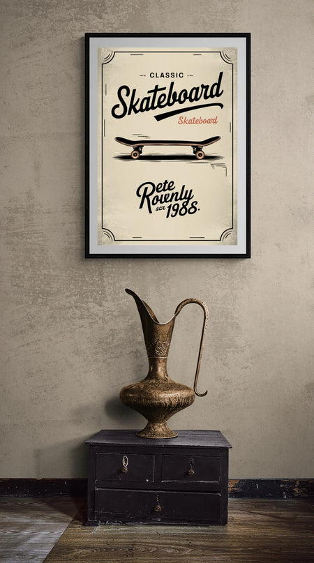 affiche skateboard vintage