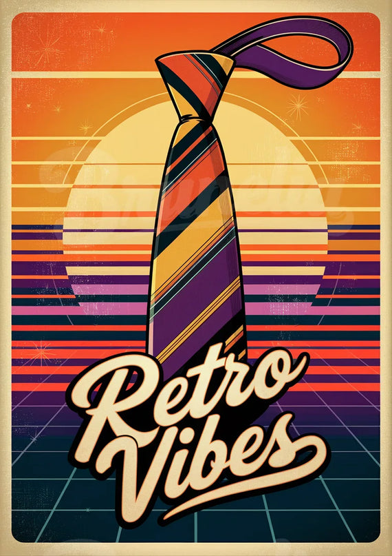 Affiche cravate rétro