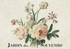 Affiche Jardin des Souvenirs pivoines iris bouquet