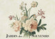 Affiche Jardin des Souvenirs pivoines iris bouquet