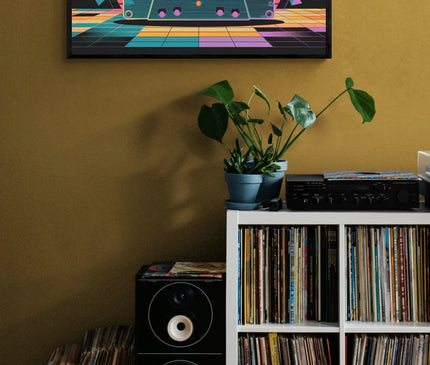 Affiche vintage cassette de jeu vidéo rétro