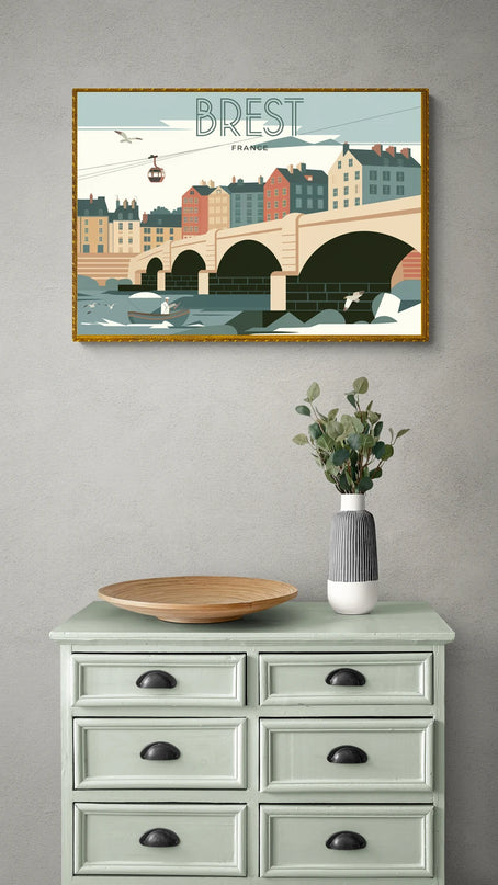 affiche vintage brest