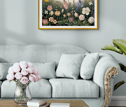 affiche fleurs vintage