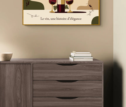 affiche vintage bouteilles en verre