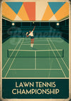 Affiche Championnat de Lawn Tennis style Art Déco