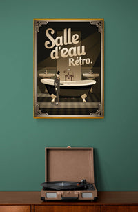 Affiche Rétro élégante époque Art déco Salle de bain