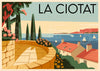 Affiche La Ciotat terrasse méditerranéenne style Art Déco