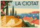 Affiche La Ciotat terrasse méditerranéenne style Art Déco